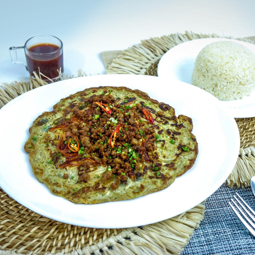 Tortang Talong with Ground Pork & Rice