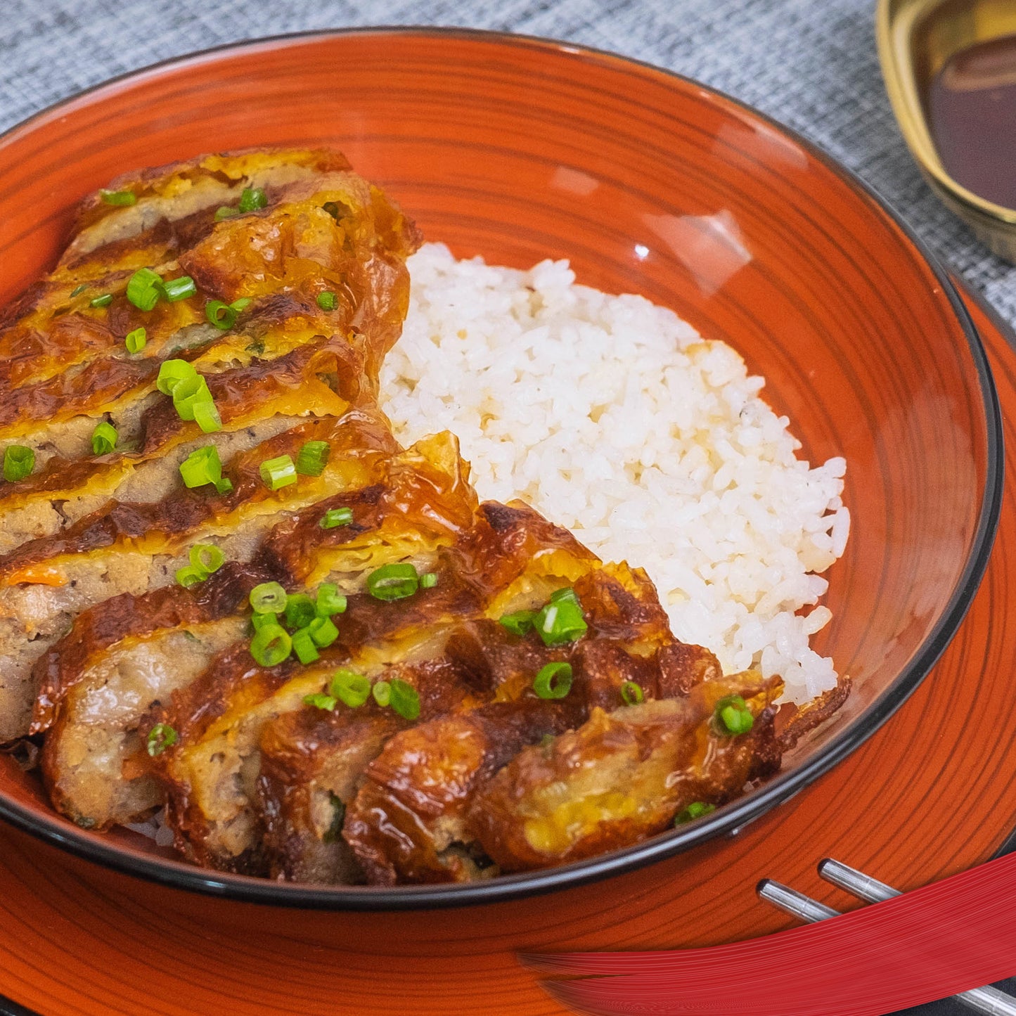 Chinese Quekiam (Pork Beancurd Roll) w/ Fried Rice